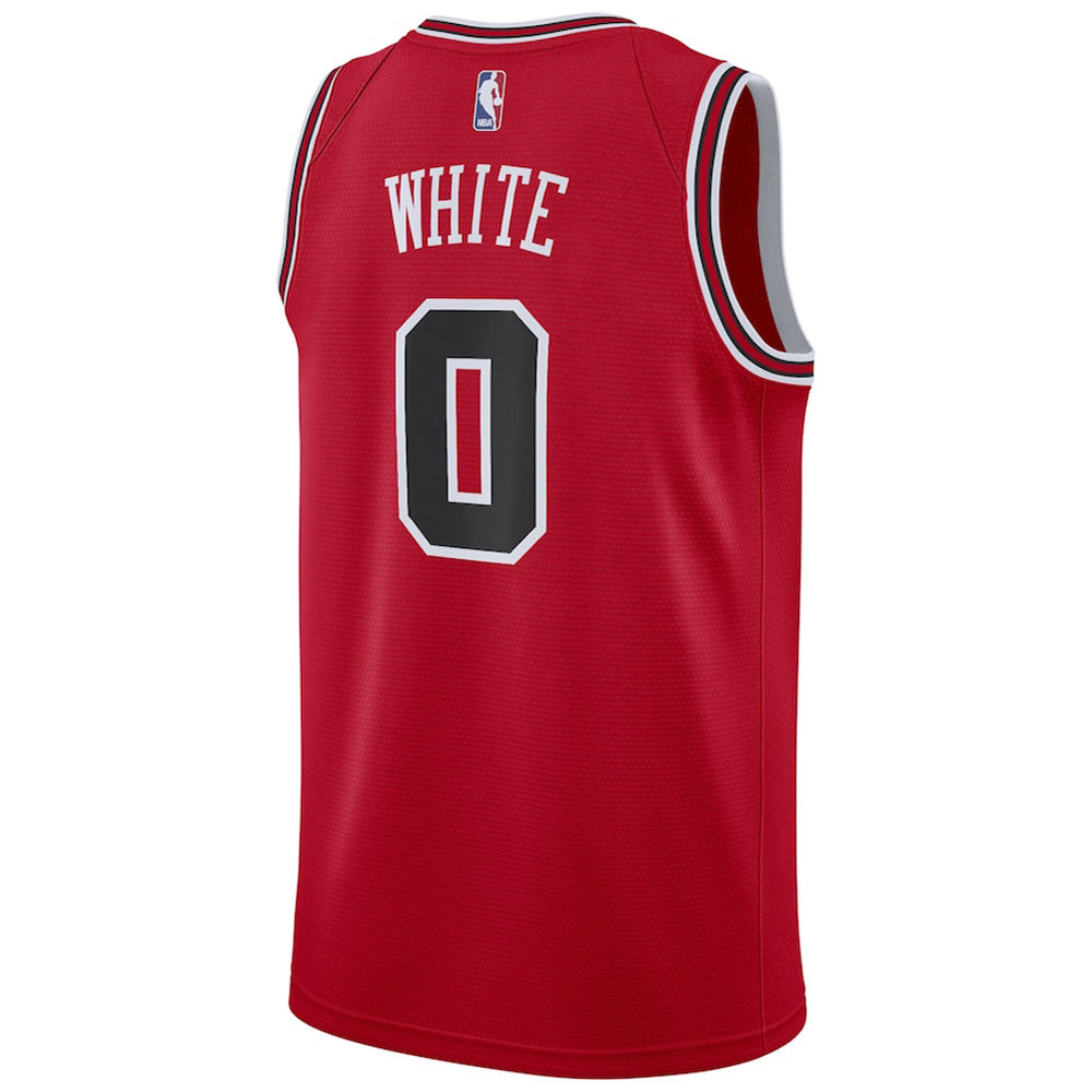 Mens Chicago Bulls Coby White Icon Jersey Red