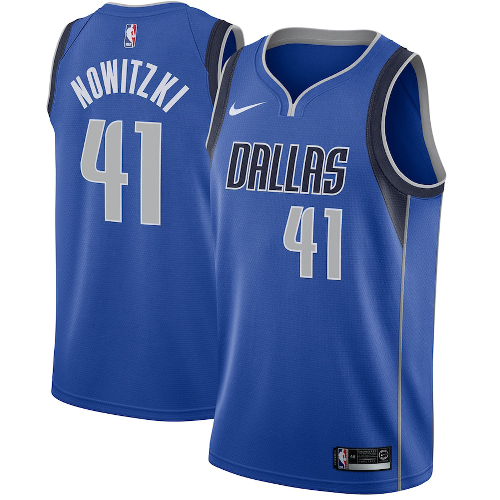 Mens Dallas Mavericks Dirk Nowitzki Icon Jersey Blue