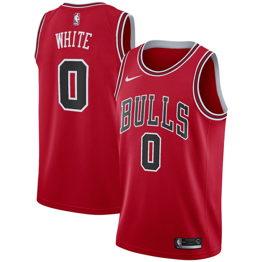 Mens Chicago Bulls Coby White Icon Jersey Red